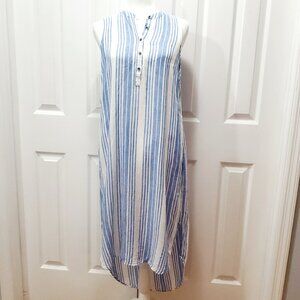 Splendid Picnic Stripe Linen Cottage Lined Dress Size S